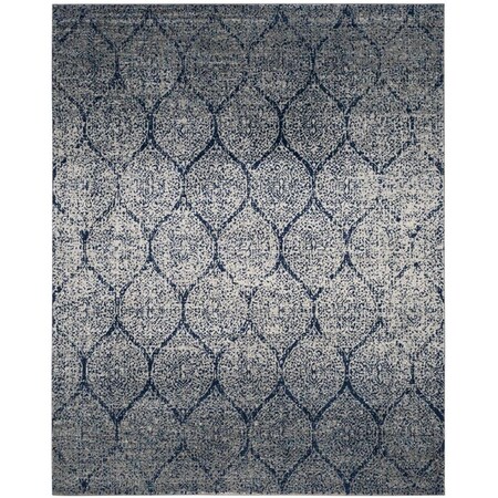 Safavieh Madison Large Rectangle Area Rug, Navy and Silver - 10 x 14 ft. MAD604G-10